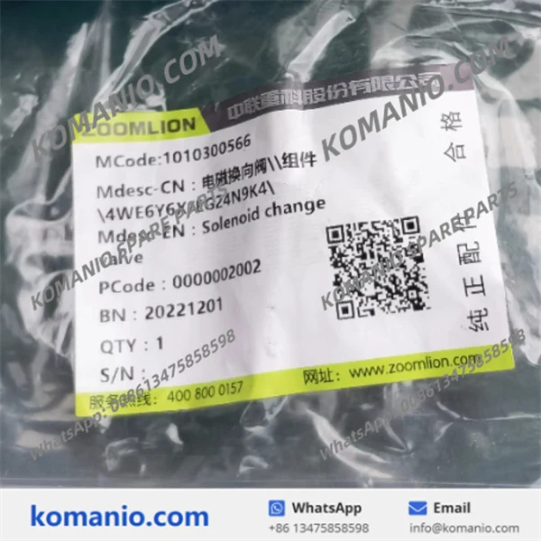 1010300566 zoomlion crane solenoid directional valve 4we6y6x eg24n9k4