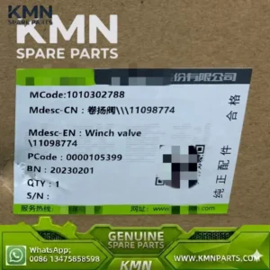 1010302788 ZOOMLION Rough Terrain Crane Winch valve 1010302788 ZOOMLION Rough Terrain Crane Winch valve