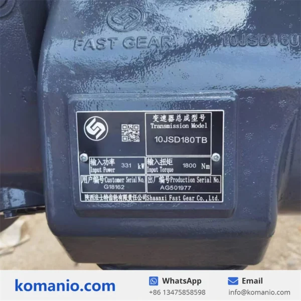 10JS180TB FAST gearbox assy for XCMG XCT110 crane