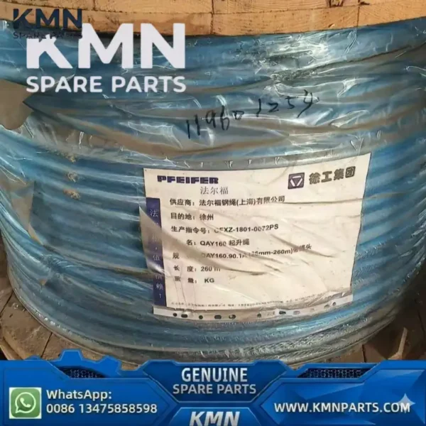 genuine xcmg spare parts wire rope p/n 119601254 for xcmg crane 