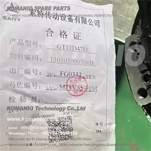 130103000306b 14206887 sany reducer