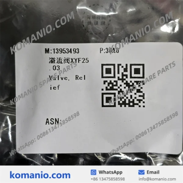 13953493 sany relief valve