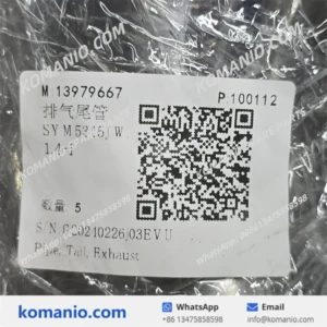 13979667 sany exhaust pipe