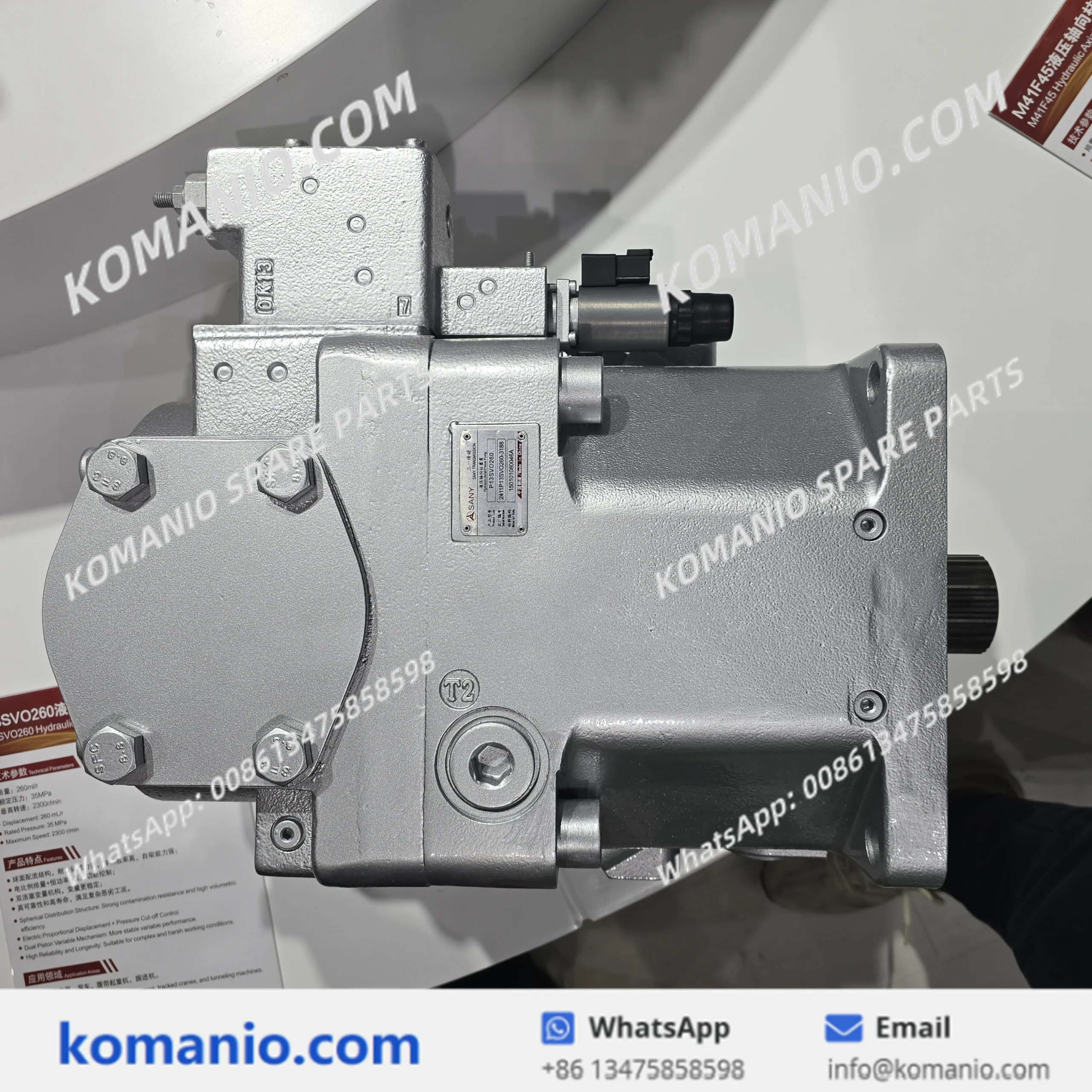 150101080046a sany p13svo260 hydraulic axial piston pump