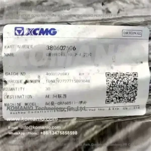 380602506 xcmg gr1800 blade