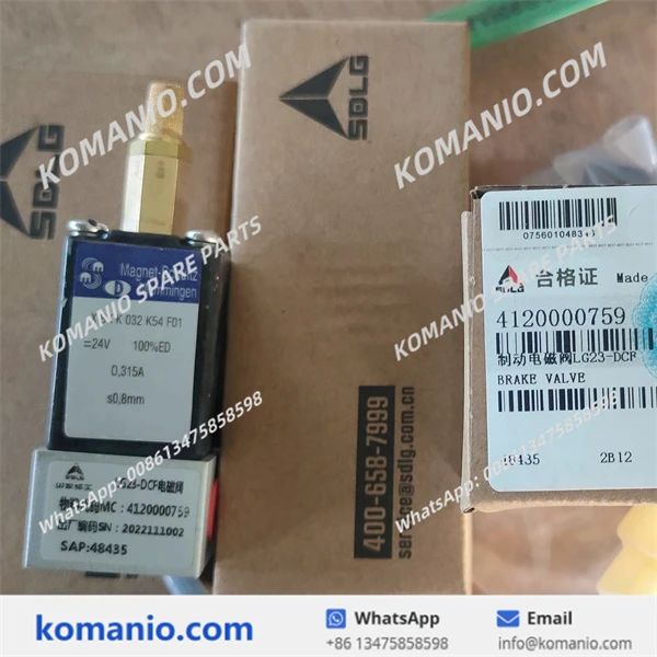 4120000759 lg23 dcf sdlg lg936l lg956l l955f l956f l936 wheel loader brake solenoid valve spare parts