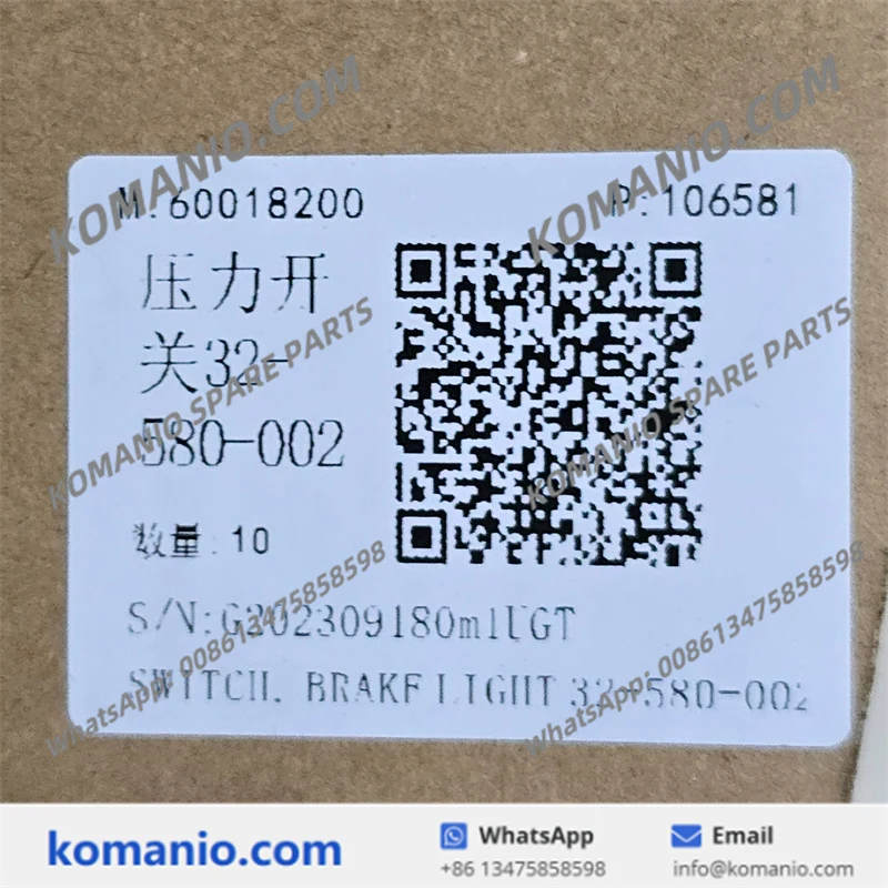 60018200 sany pressure switch