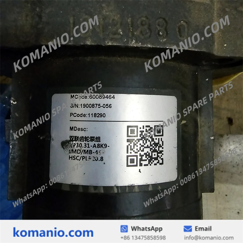 60089464 sany casappa double gear pump
