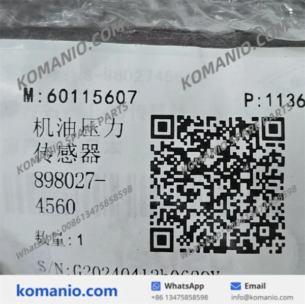 60115607 sany oil pressure sensor