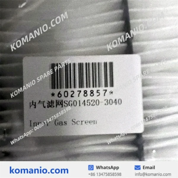 60278857 sany inner gas screen