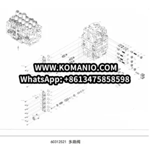 60312521 KMX32NA SANY Excavator Parts Multiple valve auto draft