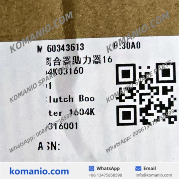 60343613 sany clutch booster