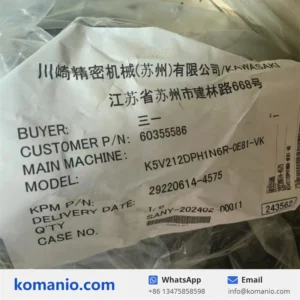 60355586 k5v212DPH1N6R-0E81-VK KPM Plunger Pump For SANY Excavator 60355586 k5v212DPH1N6R-0E81-VK KPM Plunger Pump For SANY Excavator