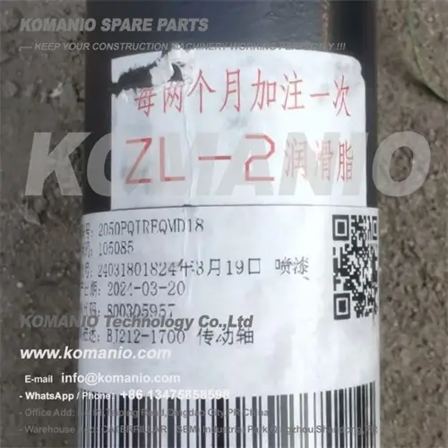 800305957 xcmg truck mounted crane driving shaft