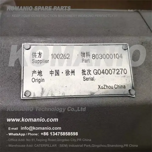 803000104 xcmg spare parts hydraulic gear pump