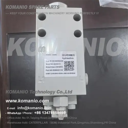 803002289 xcmg bucher balance valve