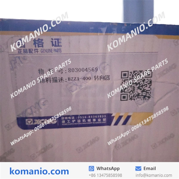 803004569 bzz1-400 xcmg wheel loader steering gear