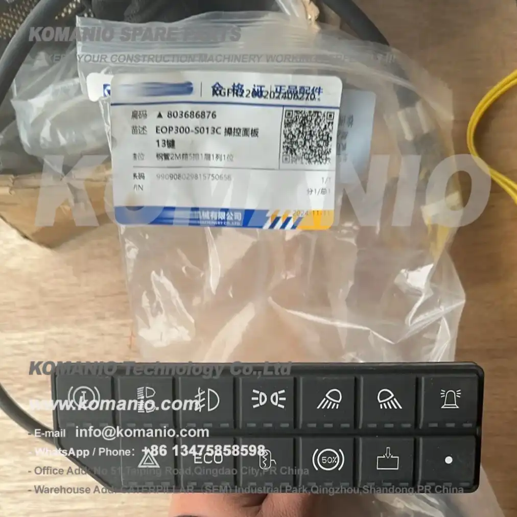 xcmg 803686876 13 key control panel for dump truck