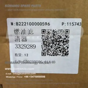 genuine sany fuel filter b222100000596 for sany construction machinery