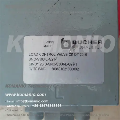 803001656 xcmg parts qy70k qy60k lifting load balance control valve